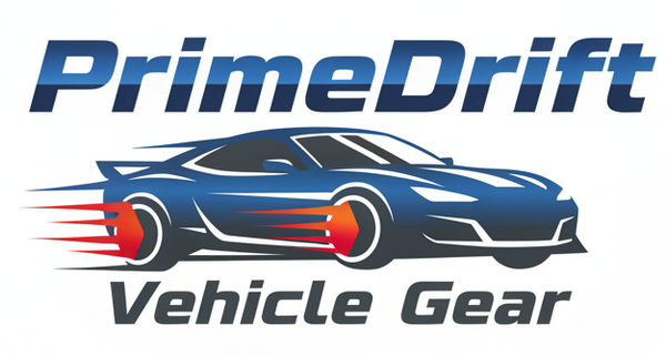 Create a unique logo, white background for PrimeDrift Vehicle Gea